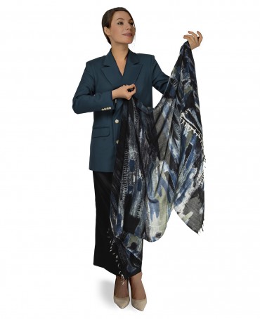 Палантин Женский W40-ABSTRAITE/NOIR